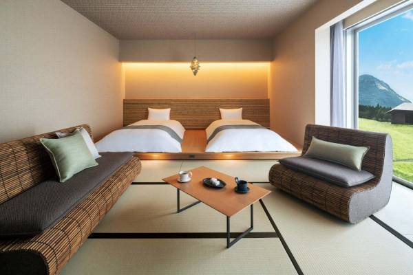 星野リゾートの温泉旅館「界」大分・由布院温泉に開業、棚田の風景に癒される客室と由布岳を望む露天風呂