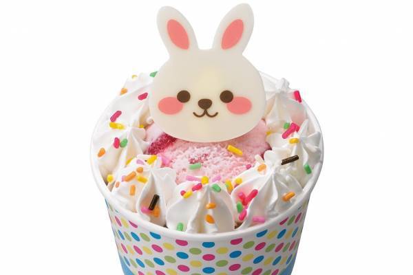 サーティワン新作「ハッピーフレンズ」うさぎやパンダ、恐竜トッピングのアイスクリーム