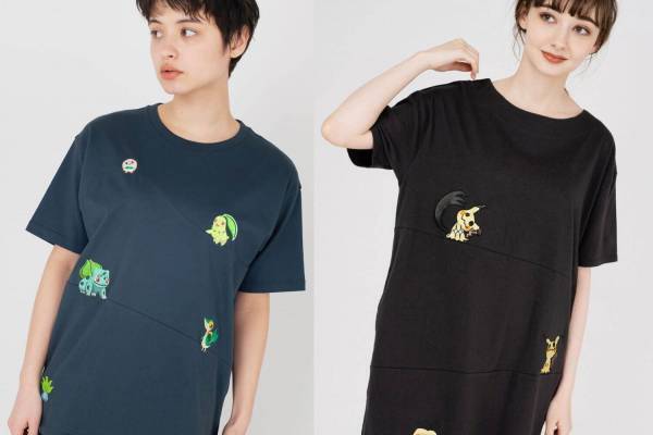 グラニフ×ポケモンの新作コラボ「くさタイプ」集合の刺繍Tシャツやミミッキュの刺繍ワンピース