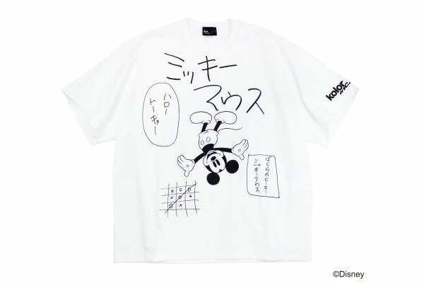 カラーのディズニー「ミッキーマウス」落書き風プリントTシャツ＆レトロプルオーバー、心斎橋パルコ限定で