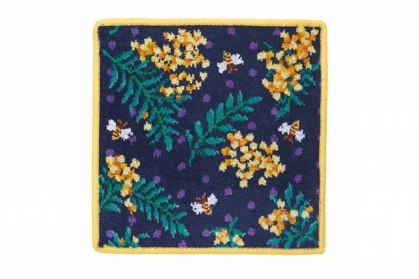 ミュベール×フェイラー「ミモザ＆ハチ」が主役、ハッピーなデザインのコラボハンカチ