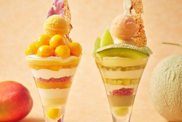 ストリングスホテル東京インターコンチネンタル、メロン＆マンゴー尽くしの初夏限定パフェ