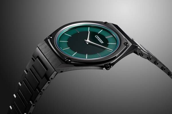 シチズンの世界最薄腕時計「エコ・ドライブ ワン」“森林”グリーン文字板×ブラックケースの限定カラー