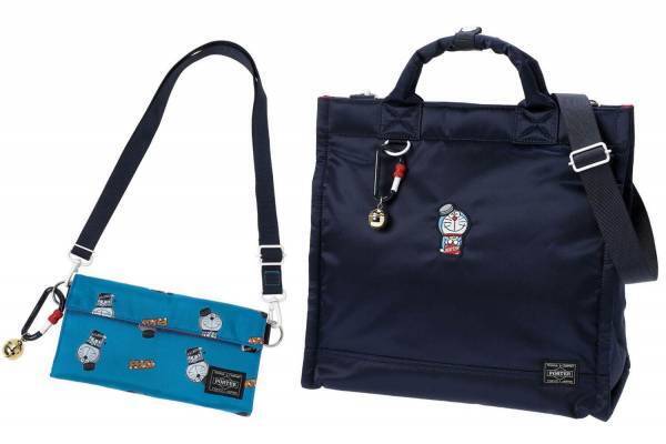 ポーター×ドラえもんの新作コラボ、“ポーター”に扮したドラえもんをデザインしたバッグやウォレット