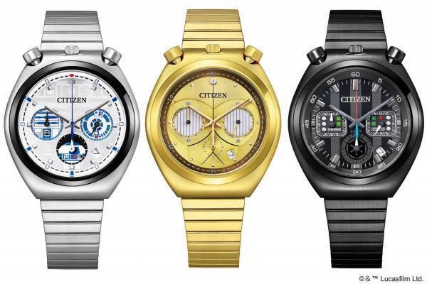 シチズンコレクションの“ツノクロノ”に限定スター・ウォーズモデル、ベイダーやR2-D2など全5種