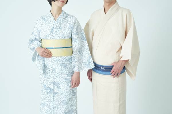 ザ・ヤードの新作夏きもの＆ゆかた、木々や海など自然の“あお”を表現 - 切子ガラスの帯留も