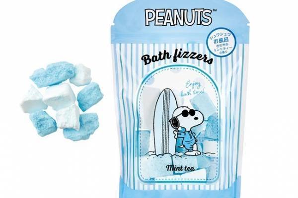 「ピーナッツ」スヌーピー“ジョー・クール”柄の入浴剤、しゅわっと弾ける“ミントティーの香り”