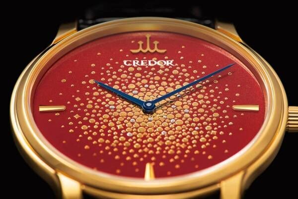 クレドールから“朱漆”ダイヤルの限定腕時計、日本有数の漆工工房「北村工房」とコラボレーション