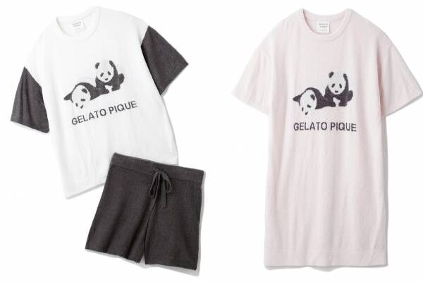 ジェラート ピケ「パンダ」になれるルームウェア復刻、上野動物園の双子パンダコラボアイテムも