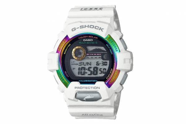 G-SHOCK＆BABY-Gにイルカとクジラが描く"虹"モチーフの腕時計、レインボーカラーのベゼル