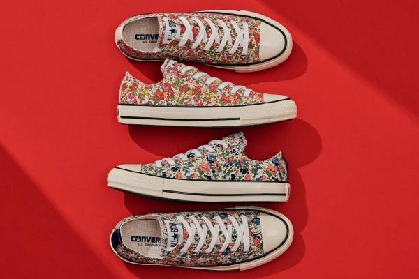 コンバースから"小花柄"リバティプリントのウィメンズスニーカー、スター＆バーズの新作シューズも