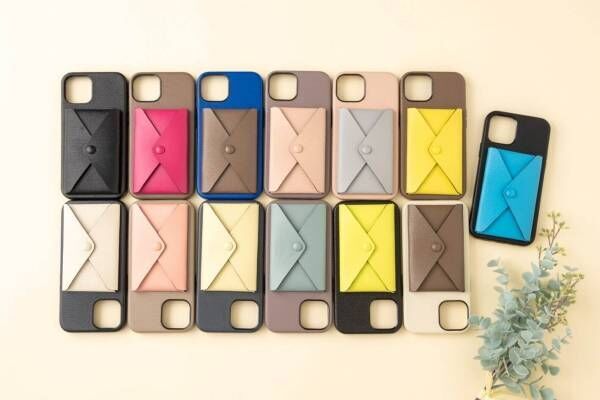 ラルコバレーノ”封筒型ポケット”付きiphoneケースにiPhone 13モデル、全13色展開