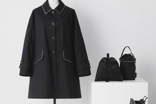 マッキントッシュ新作アイテム、“シルバースタッズ ”配したステンカラーコート&レインブーツなど