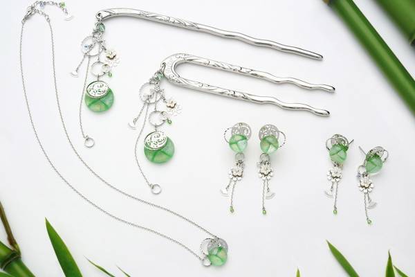 ジュエリー京都“ピアスのようなイヤリング”「ぴあり」に青竹＆舞妓の着物イメージの新作