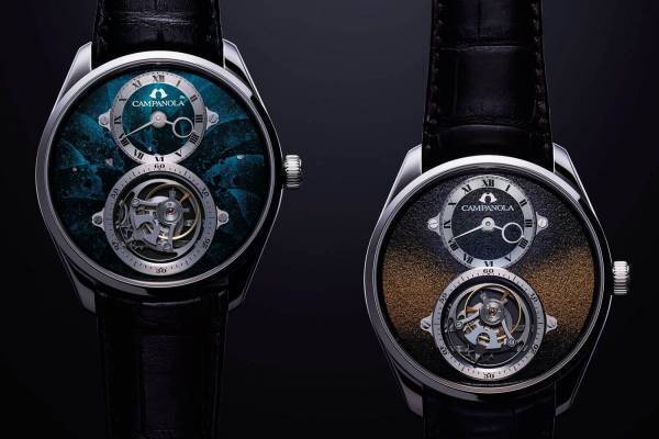 カンパノラから初のトゥールビヨン搭載モデル、会津漆の手塗り文字板で“宙空の美”を表現