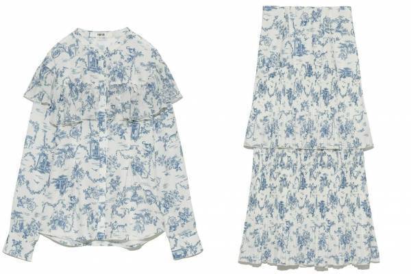 ファーファー「トワルドジュイ」のリボン付きワンピ＆フリルブラウス、クラシカルなカチューシャも