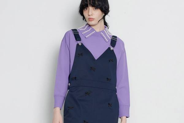 ミュベール×ディッキーズ、“リボン”を散りばめたコラボサロペット＆バックプリーツコートなど