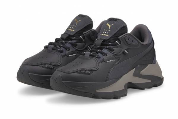 プーマ新作厚底スニーカー「オーキッド B&W ウィメンズ」レザー×ヌバックの異素材アッパー