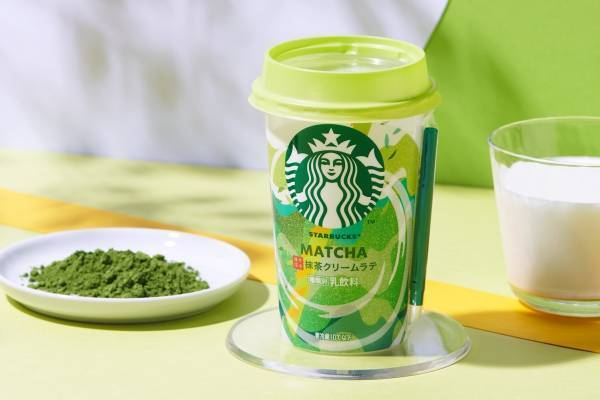 「スターバックス 抹茶クリームラテ」宇治抹茶×“バニラアイス”風クリーミーなミルクの新作チルドカップ