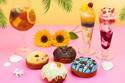 トゥーフーズ夏限定”シャリっとかき氷×たっぷりフルーツ”サンデー、チョコミントドーナツも