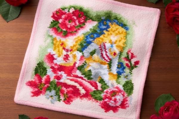 フェイラー『ベルサイユのばら』ハンカチ、マリー・アントワネット＆オスカルをシュニール織で