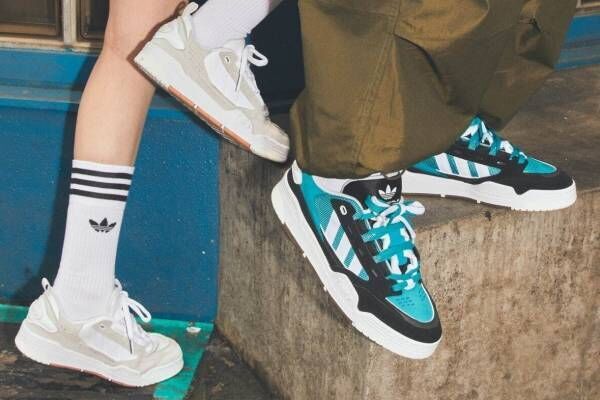 アディダス オリジナル新作 厚底 スニーカー アディツーサウザンド 反転ロゴ入り異素材アッパー 22年6月26日 ウーマンエキサイト