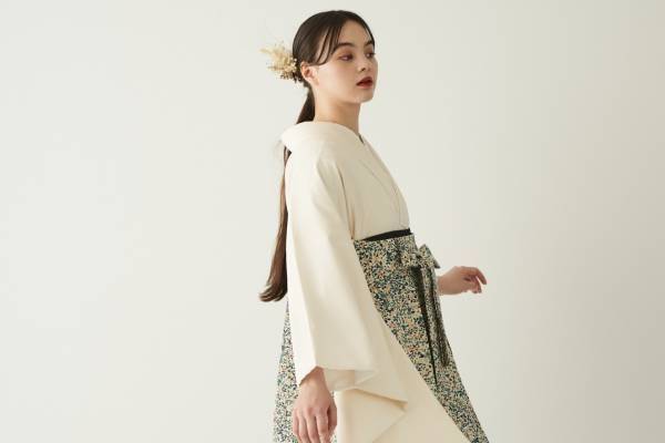 キモノ バイ ナデシコ新作はかまセット、千鳥格子きもの×チューリップ柄“ふんわり”フレア袴など