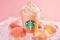 スターバックス夏の新作「桃MORE フラペチーノ」果実感溢れるピーチ尽くしの限定ドリンク