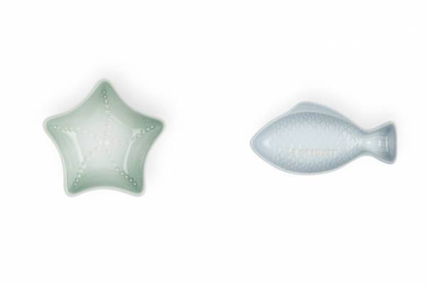 ル・クルーゼ「海の生き物」モチーフのテーブルウェア、“ヒトデ”のプレート＆“翡翠”カラーのディッシュ