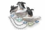 ミキモト新作ハイジュエリー - “五大陸”の野生動物を表現、パールを飾ったペンギンブローチなど
