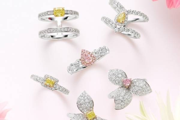 “カラーダイヤモンド”のヴィヴァン初の常設店東京・青山に、ハート型1粒ダイヤモンドピアスなど