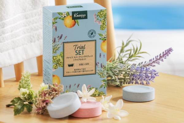 クナイプ22年秋コスメ“贅沢炭酸泡”バスタブレットキット、炭酸発泡によって変化する天然ハーブの香り