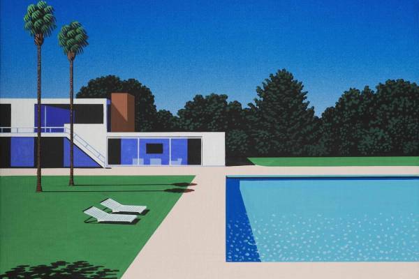 永井博の個展「TROPICAL MODERN」代官山 蔦屋書店で開催、多彩なオリジナルグッズも