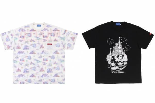 ミルクフェド手掛ける「ディズニーリゾート」限定グッズ、パステルカラーのパーク総柄Tシャツなど