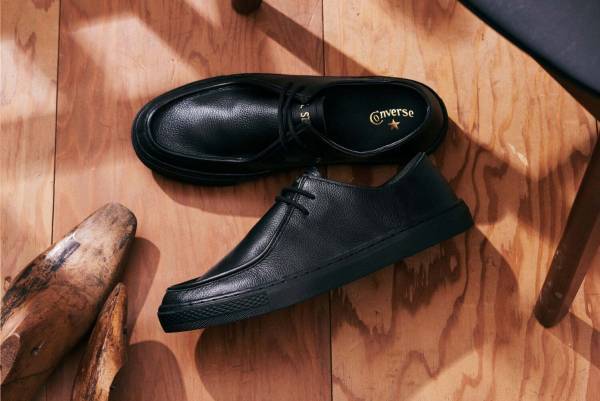 コンバース「オールスター クップ」“モカシンタイプ”スニーカー、シボ感のあるレザーアッパー