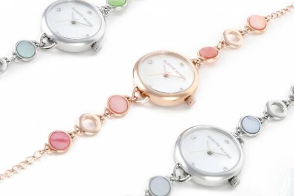 アレットブラン“キャンディ”イメージのブレスレット腕時計、ミントティーやフランボワーズカラー