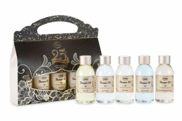 SABON“5つの香り”ミニボディソープの限定ギフトセット、ホワイトティーやジャスミンの香り