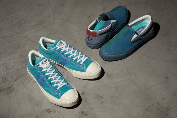 コンバース スケートボーディングからポップなカラーリングのスニーカー、セイハローとコラボ