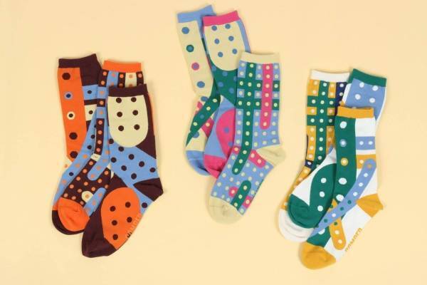 カンペール「オーガニックコットンソックス」新作、"3枚1セット"のカラフル靴下や秋色リブソックス