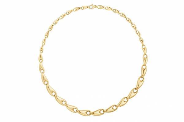 「ジョージ ジェンセン リフレクト」新ジュエリー”イエローゴールド”のチェーンネックレス＆ピアス