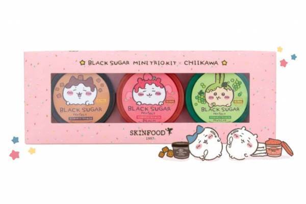 スキンフード人気コスメが「ちいかわ」デザインに！“桃やマスカットの香り”のマルチスクラブセット