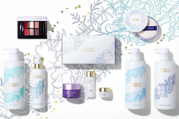 ミキモト コスメティックス22年クリスマスコフレ、“海の世界”イメージのフェイスパウダーやボディケア