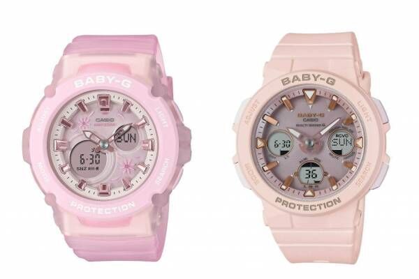 BABY-G「コスモスピンク」の腕時計、“ビーチ”や“フラワー”モチーフのパステルカラーウオッチ