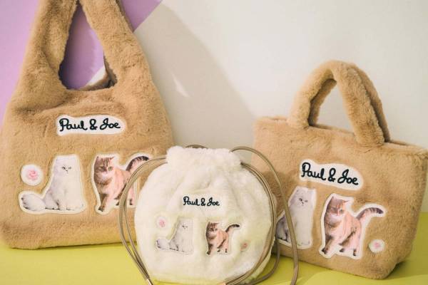 ポール & ジョー アクセソワ“ふわふわファー”の「猫モチーフ」バッグ＆フォトプリント猫トート
