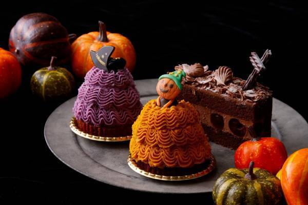 ホテルニューグランドのハロウィンケーキ、“ジャック・オー・ランタン”のかぼちゃモンブランなど