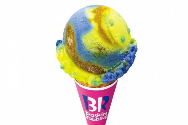 サーティワン×『スプラトゥーン3』インクのように鮮やか“グレープソーダ”ソルベ、チョコパフ入り