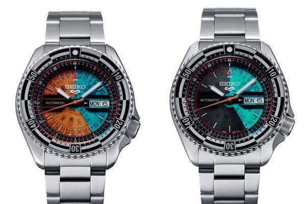 セイコー 5スポーツ×河村康輔“コラージュ”ダイヤルの腕時計、アーカイブモデルから着想