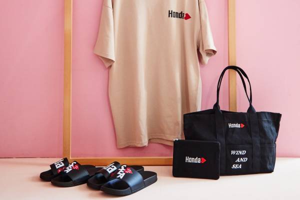 ウィンダンシー×ホンダ、“横向きのハート＆グラフィックロゴ”のTシャツやバッグなど
