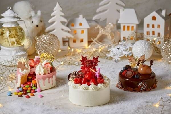 ザ ストリングス 表参道のクリスマス2022、中から“カラフルチョコ”があふれ出すケーキなど