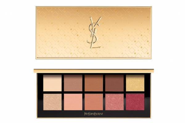 イヴ・サンローラン22年クリスマスコスメ、“星×ゴールド”デザインの10色入りパレット＆リップ